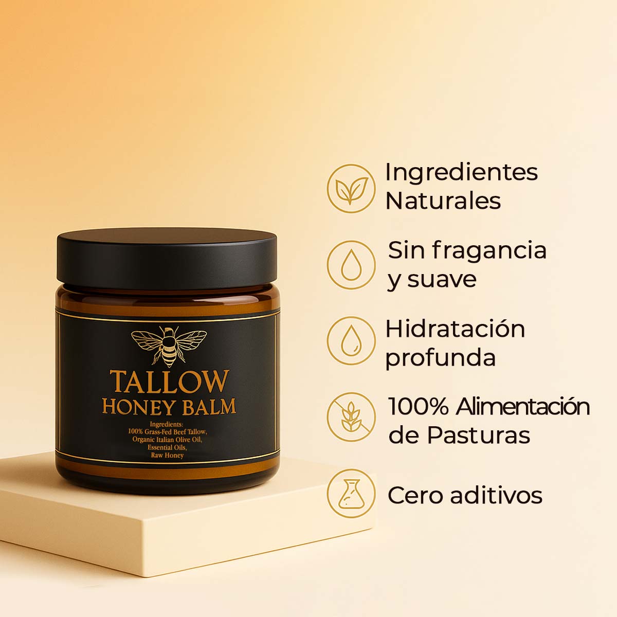 Golden Tallow – Bálsamo Puro de Sebo y Miel