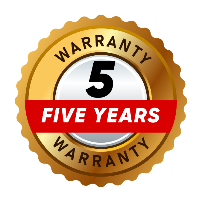 5 Year Warranty